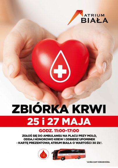 Akcja oddawania krwi przy Atrium Biała
