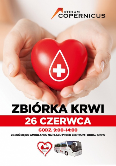 Sobotnia zbiórka krwi przed Atrium Copernicus