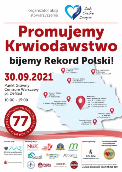 Promuję Krwiodawstwo ? biję Rekord Polski!